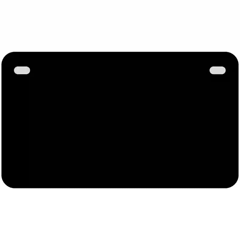 Black Solid Metal Novelty License Plate 7" x 4" (MP)