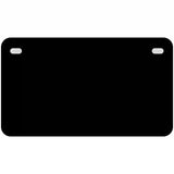 Black Solid Metal Novelty License Plate 7" x 4" (MP)