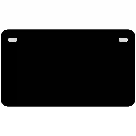 Black Solid Metal Novelty License Plate 7" x 4" (MP)