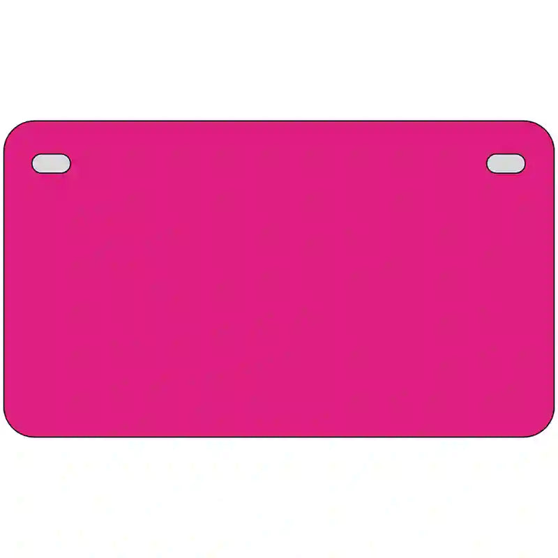 Pink Solid Metal Novelty License Plate 7" x 4" (MP)