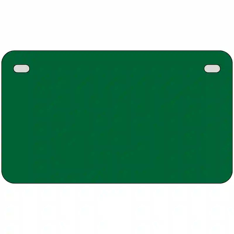 Green Solid Metal Novelty License Plate 7" x 4" (MP)