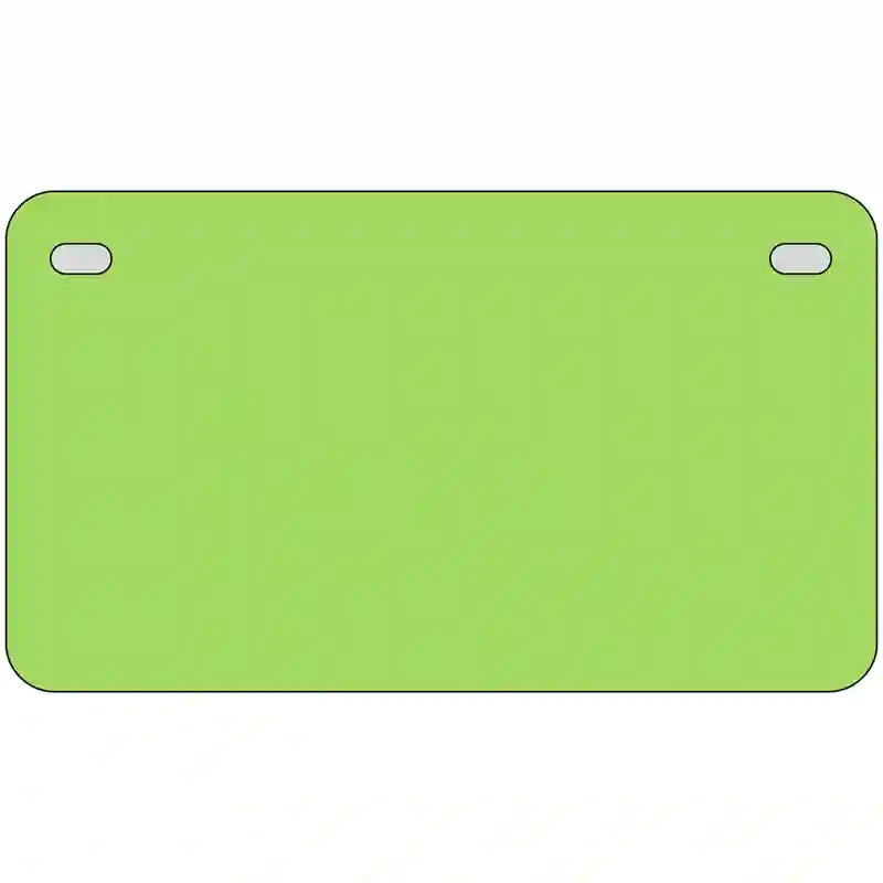 Lime Green Solid Metal Novelty License Plate 7" x 4" (MP)