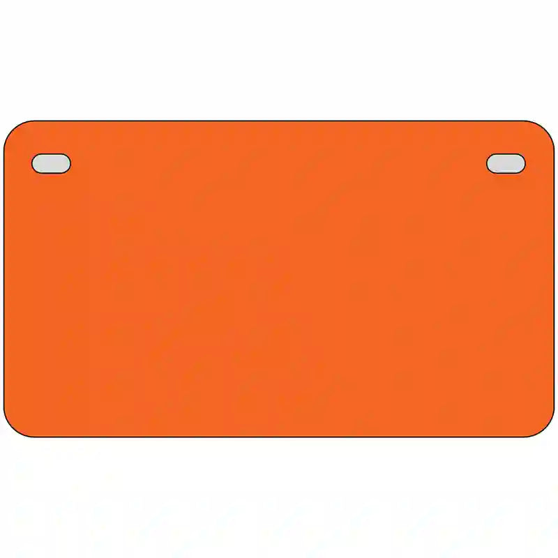 Orange Solid Metal Novelty License Plate 7" x 4" (MP)