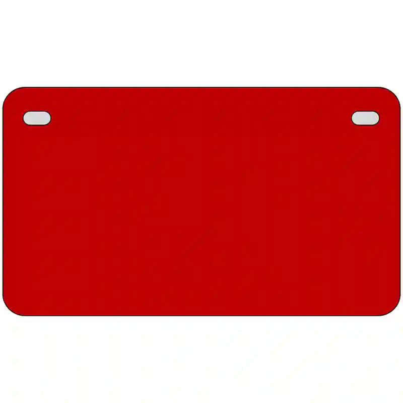 Red Solid Metal Novelty License Plate 7" x 4" (MP)