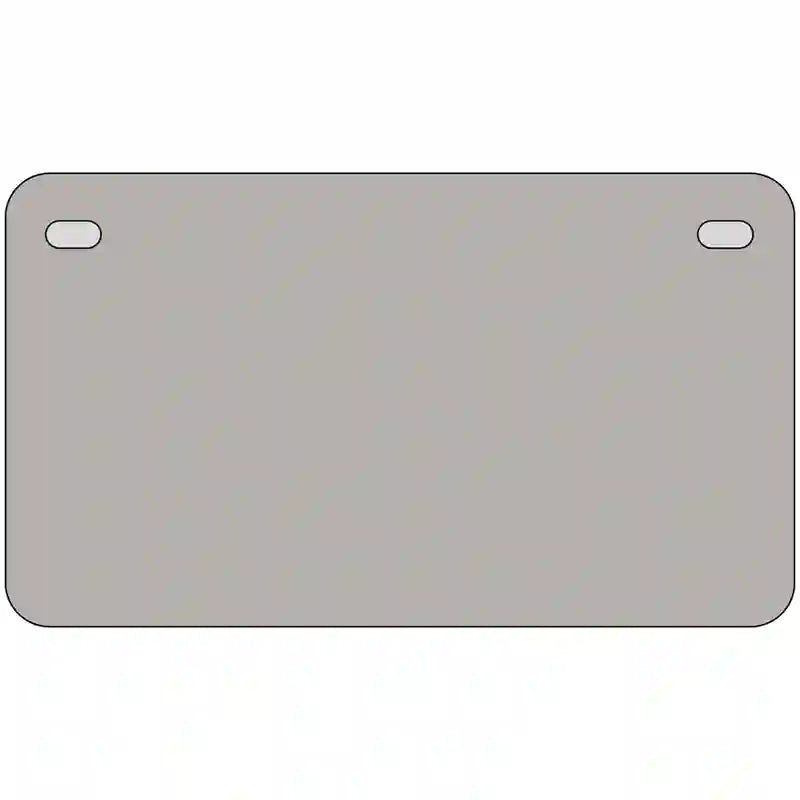 Gray Solid Metal Novelty License Plate 7" x 4" (MP)