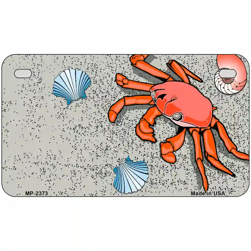 Crab And Seashells Metal Novelty License Plate 7" x 4" (MP)