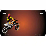 Dirt Bike Rider Offset Metal Novelty License Plate 7" x 4" (MP)