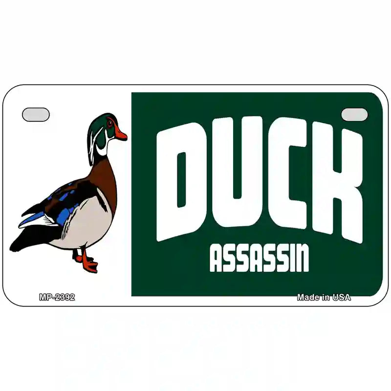 Duck Assassin Metal Novelty License Plate 7" x 4" (MP)