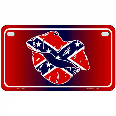 Rebel Kiss Metal Novelty License Plate 7" x 4" (MP)