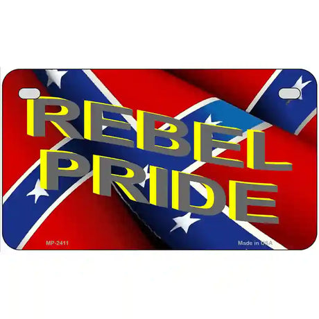 Rebel Pride Metal Novelty License Plate 7" x 4" (MP)