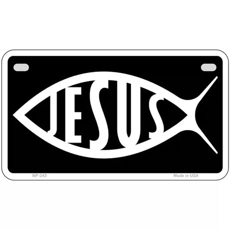 Jesus Fish Metal Vanity Novelty License Plate 7" x 4" (MP)