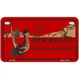 Roadrunner Red New Mexico Metal Novelty License Plate 7" x 4" (MP)