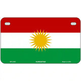 Kurdistan Flag Metal Novelty License Plate 7" x 4" (MP)