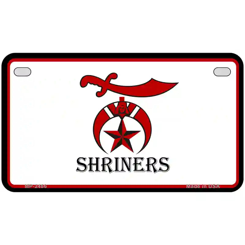 Shriners Logo Metal Novelty License Plate 7" x 4" (MP)