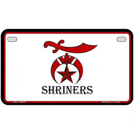 Shriners Logo Metal Novelty License Plate 7" x 4" (MP)