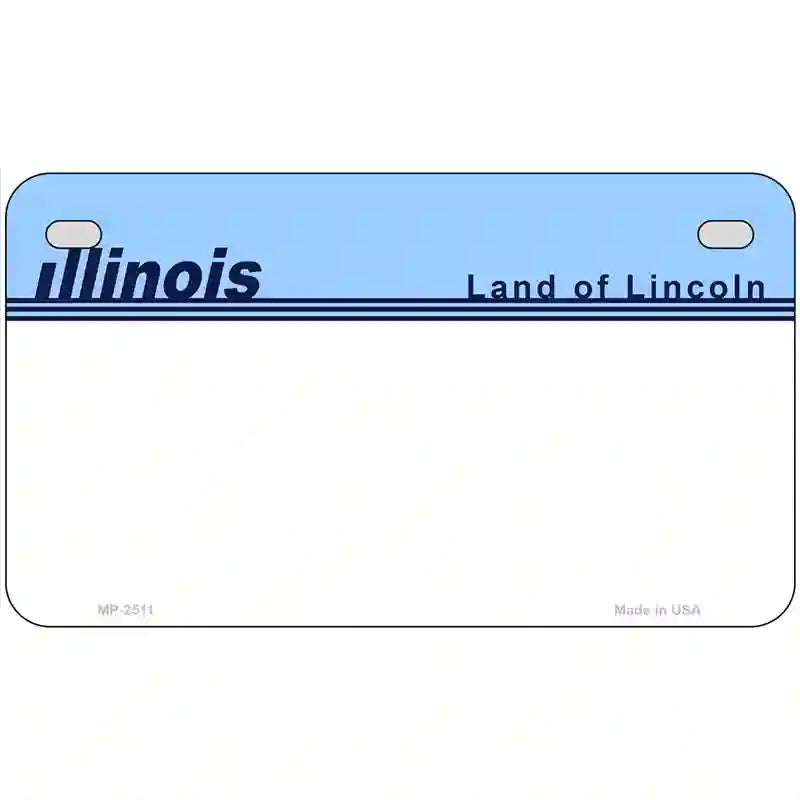 Old Illinois Novelty State Blank Metal Novelty License Plate 7" x 4" (MP)