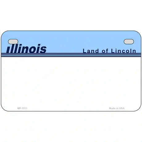 Old Illinois Novelty State Blank Metal Novelty License Plate 7" x 4" (MP)