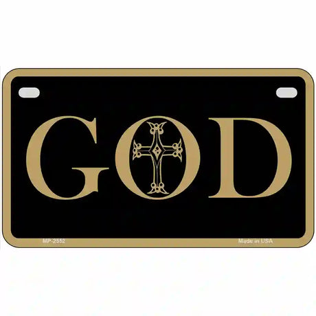 God Metal Novelty License Plate 7" x 4" (MP)