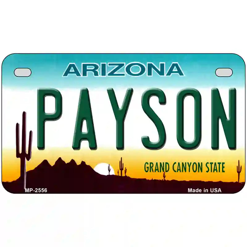 Payson Arizona Novelty Metal License Plate 7" x 4" (MP)