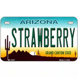 Strawberry Arizona Metal Novelty License Plate 7" x 4" (MP)