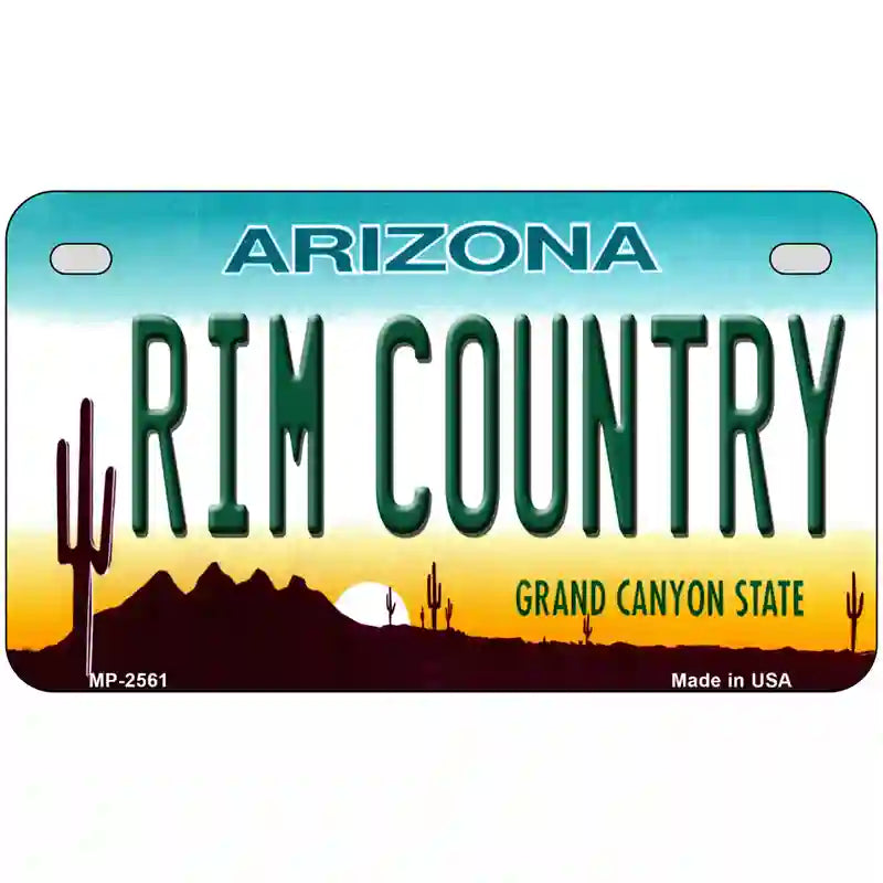 Rim Country Arizona Metal Novelty License Plate 7" x 4" (MP)