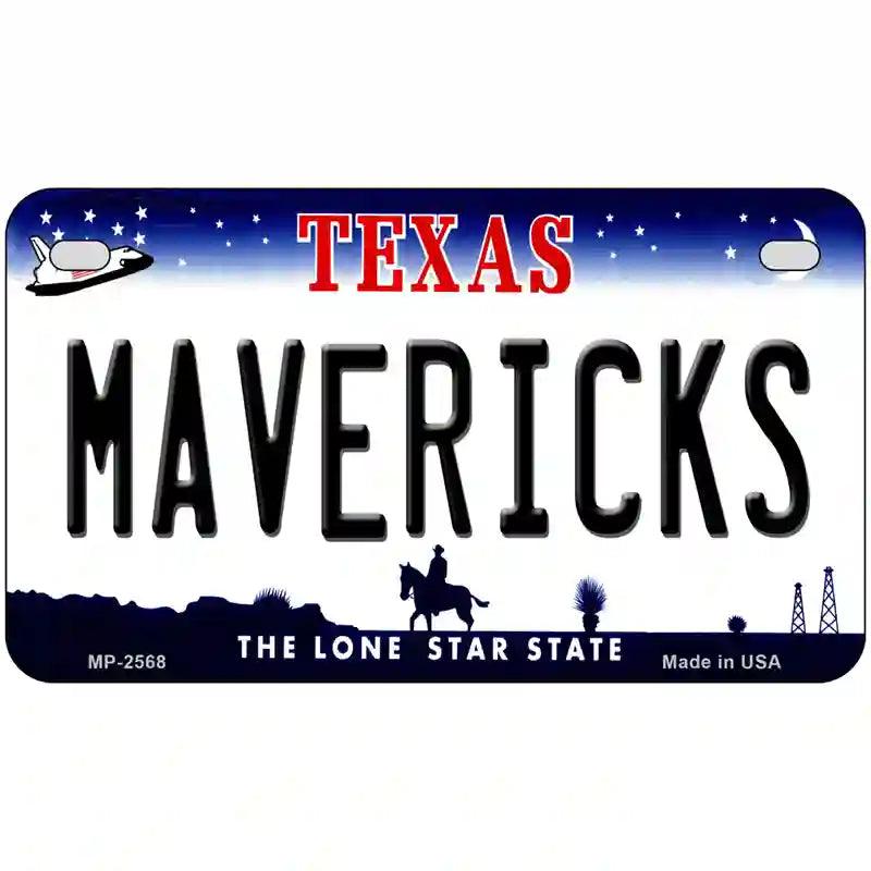 Mavericks Texas Novelty State Metal License Plate 7" x 4" (MP)
