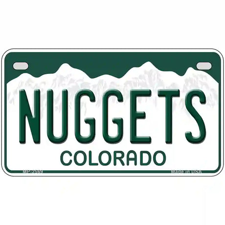 Nuggets Colorado Novelty State Metal License Plate 7" x 4" (MP)