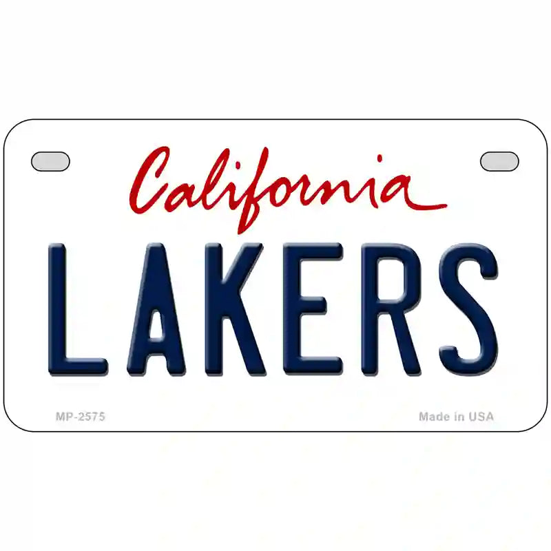 Lakers California Novelty State Metal License Plate 7" x 4" (MP)