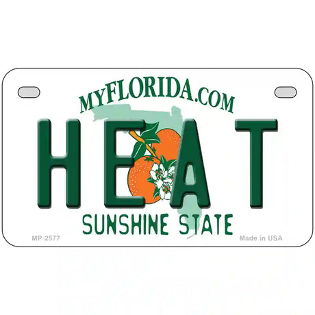 Heat Florida Novelty State Metal License Plate 7" x 4" (MP)