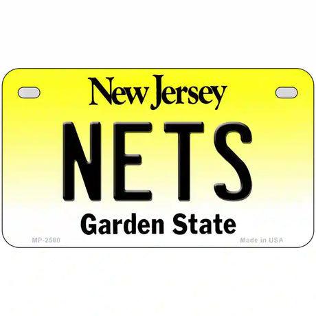 Nets New Jersey Novelty State Metal License Plate 7" x 4" (MP)