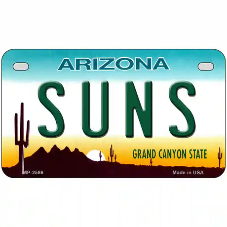 Suns Arizona Novelty State Metal License Plate 7" x 4" (MP)