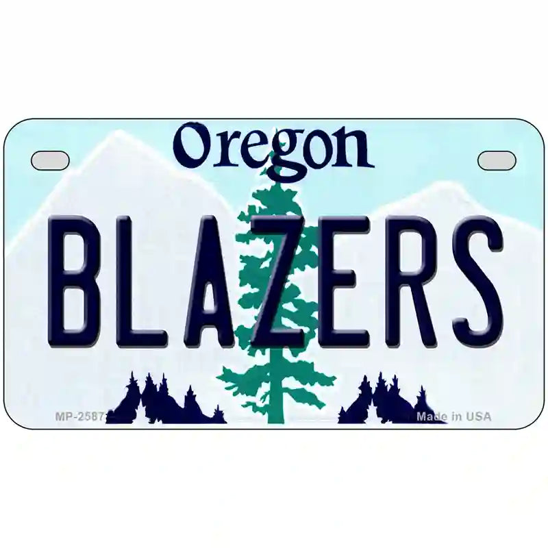 Blazers Oregon Novelty State Metal License Plate 7" x 4" (MP)