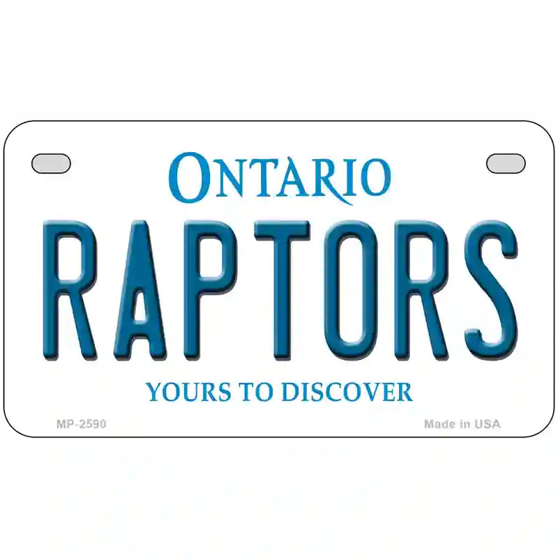 Raptors Ontario State Metal Novelty License Plate 7" x 4" (MP)