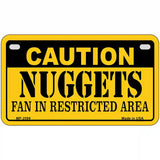 Caution Nuggets Fan Metal Novelty License Plate 7" x 4" (MP)