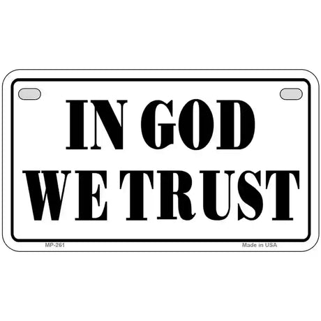 In God We Trust Metal Novelty License Plate 7" x 4" (MP)