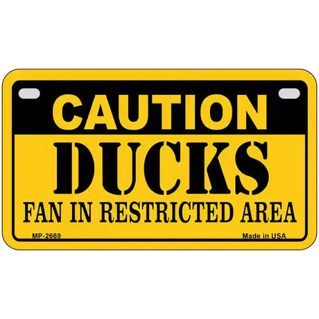 Caution Ducks Metal Novelty License Plate 7" x 4" (MP)