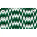 Green White Chevron Metal Novelty License Plate 7" x 4" (MP)