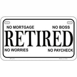 Retired Metal Novelty License Plate 7" x 4" (MP)