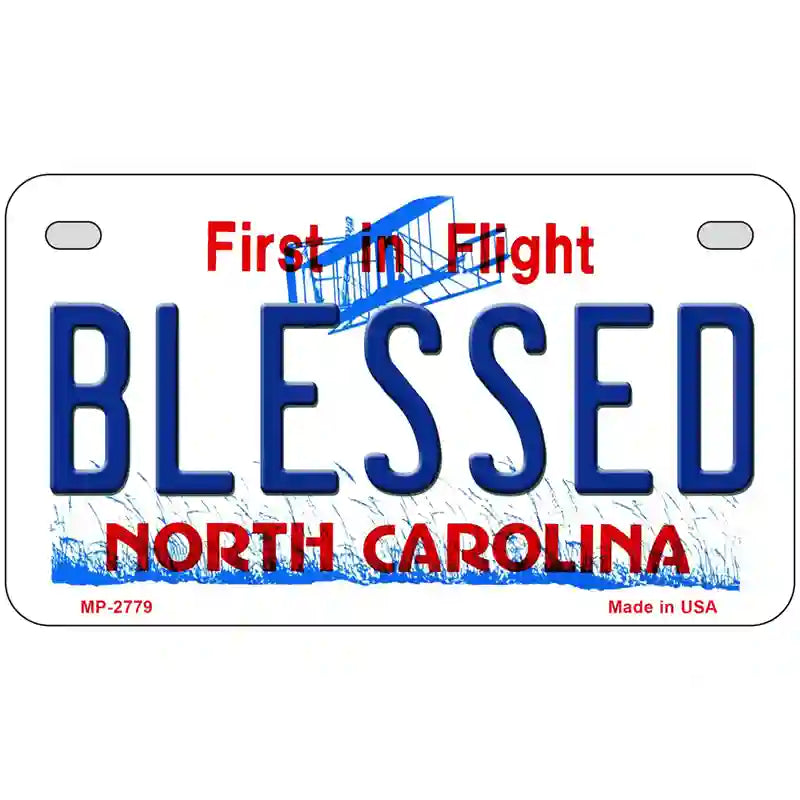 Blessed North Carolina Metal Novelty License Plate