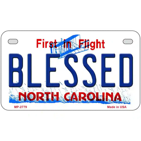 Blessed North Carolina Metal Novelty License Plate