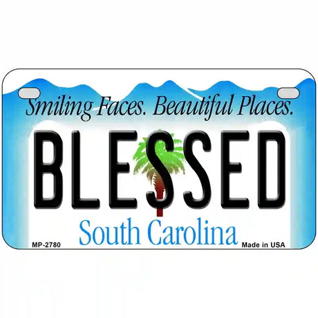 Blessed South Carolina Novelty License Plate 7" x 4" (MP)