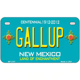 Gallup New Mexico Teal Novelty Metal License Plate 7" x 4" (MP)