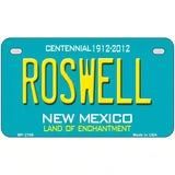 Roswell New Mexico Teal Novelty Metal License Plate 7" x 4" (MP)