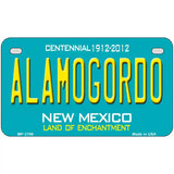 Alamogordo New Mexico Teal Novelty Metal License Plate 7" x 4" (MP)