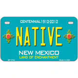 Native New Mexico Teal Novelty Metal License Plate 7" x 4" (MP)