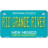 Rio Grande River New Mexico Teal Novelty Metal License Plate 7" x 4" (MP)