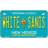 White Sands New Mexico Teal Novelty Metal License Plate 7" x 4" (MP)