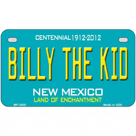 Billy The Kid New Mexico Teal Novelty Metal License Plate 7" x 4" (MP)