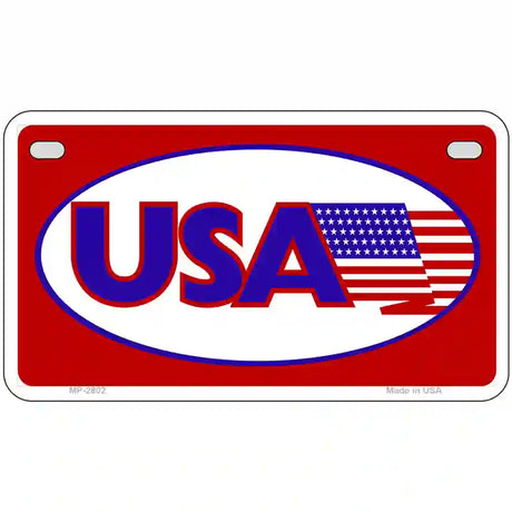 USA American Flag Vanity Metal Novelty License Plate 7" x 4" (MP)