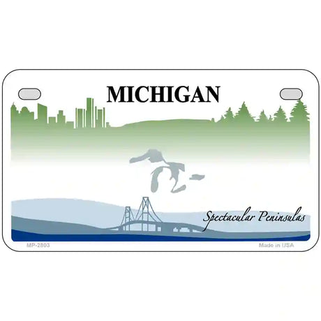 Michigan Novelty State Blank Metal License Plate 7" x 4" (MP)